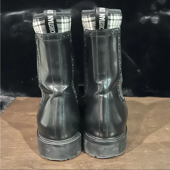 Authentic Christian Dior Tartan D-Order Boots